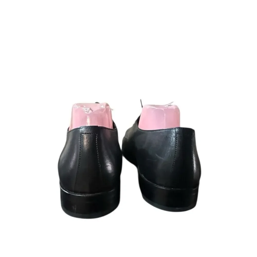 Michael Alba Exklusive Schuhe Black Leather Derby Handmade Germany Sz 43 US 10